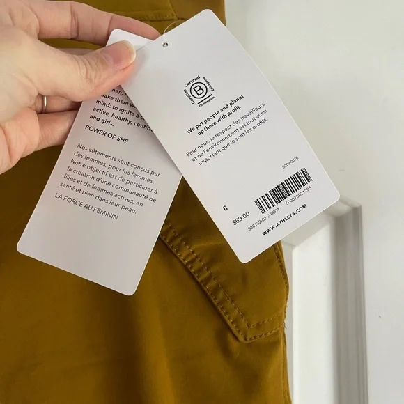 Athleta Vienna Cargo Skort Mustard - 6 - Picture 4 of 5